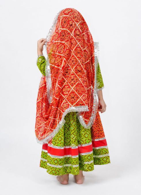 Rajasthani Girl With Traditional Jewellery Indian State Fancy Dress Costume For Girls And Females