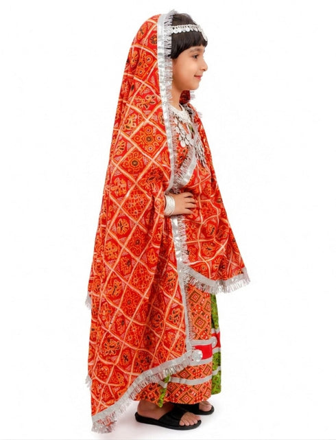 Rajasthani Girl With Traditional Jewellery Indian State Fancy Dress Costume For Girls And Females