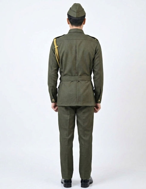 Subhash Chandra Bose Freedom Fighter Kids Fancy Dress Costume - Green