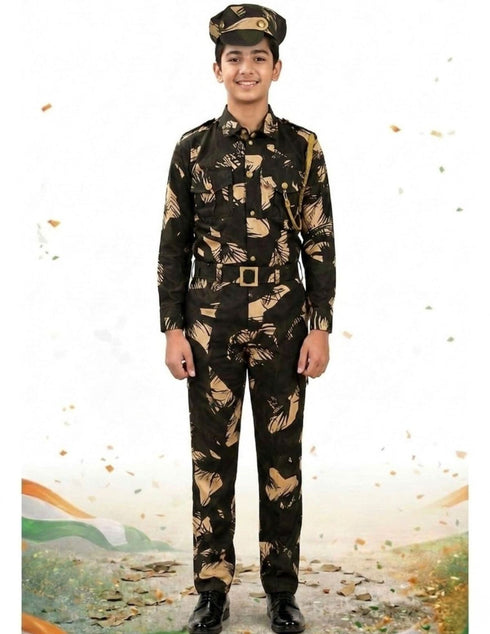 Indian Para Military Special Forces Commandos Profession Fancy Dress Costume