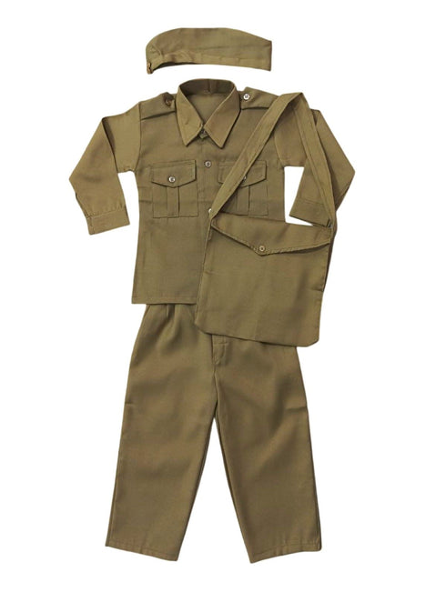 BookMyCostume Indian Postman Dakiya Community Helper Classic Kids Fancy Dress Costume