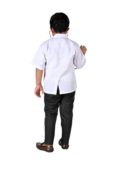 BookMyCostume Doctor Physician White Coat with Stethoscope Medical Professional Community Helper Kids Fancy Dress Costume