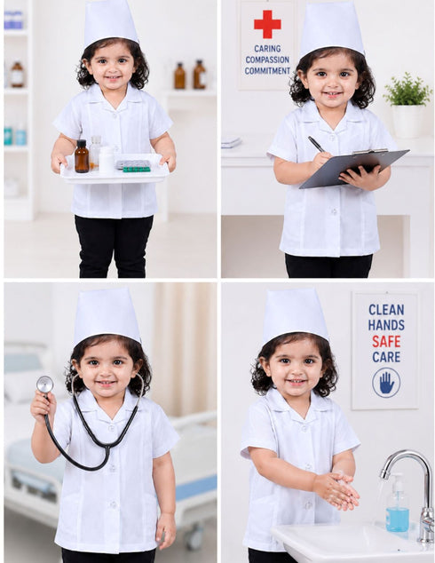 Nurse Sister Medical Community Helper Kids Fancy Dress Costume