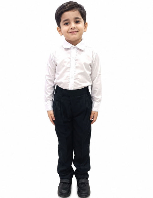 Black Pant and White Shirt Combo for Boys Kids Fancy Dress Costume