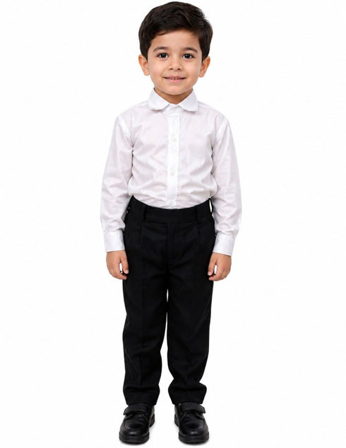 Black Pant and White Shirt Combo for Boys Kids Fancy Dress Costume