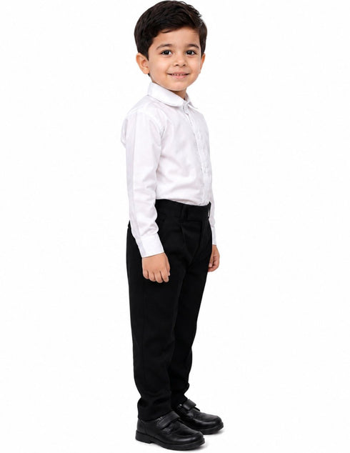 Black Pant and White Shirt Combo for Boys Kids Fancy Dress Costume