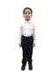 BookMyCostume Black Pant and White Shirt Combo for Boys Kids Fancy Dress Costume