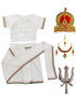 Mother India Bharat Mata Saree for Patriotic Independence Day Kids Fancy Dress Costume 6 Pc Set