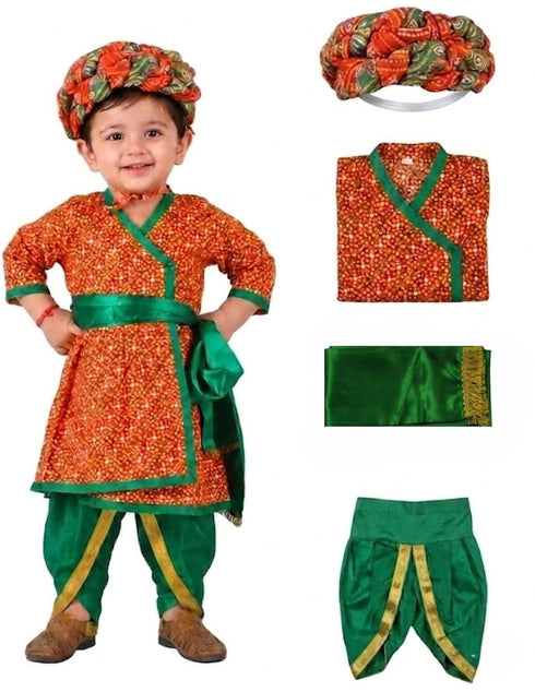 Rajasthani Indian State Fancy Dress Costume for Boys and Men | With Pagdi