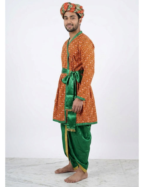 Rajasthani Indian State Fancy Dress Costume for Boys and Men | With Pagdi