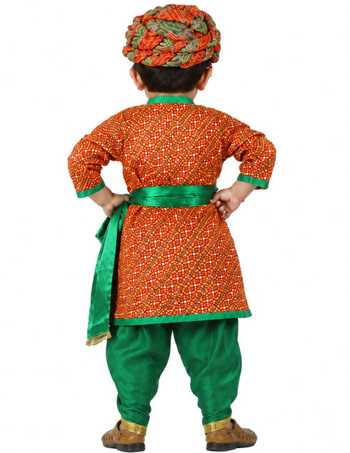 Rajasthani Indian State Fancy Dress Costume for Boys and Men | With Pagdi