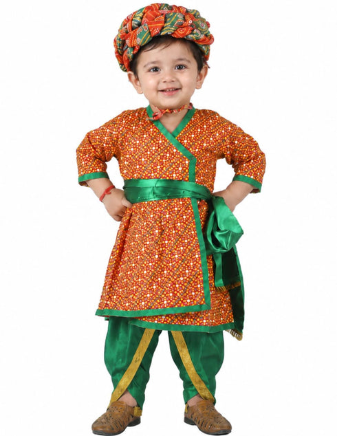 Rajasthani Indian State Fancy Dress Costume for Boys and Men | With Pagdi