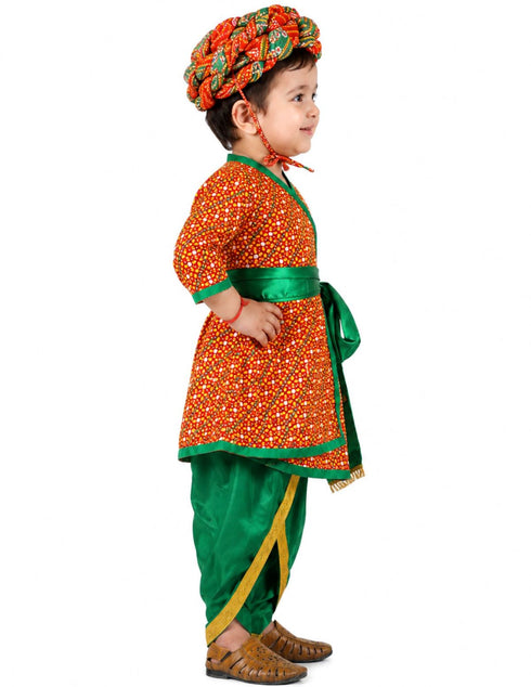 Rajasthani Indian State Fancy Dress Costume for Boys and Men | With Pagdi