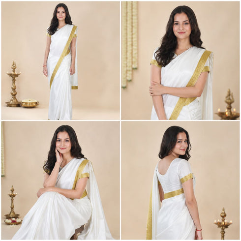 Kerala Indian State Saree Onam Fancy Dress Costume for Girls and Females