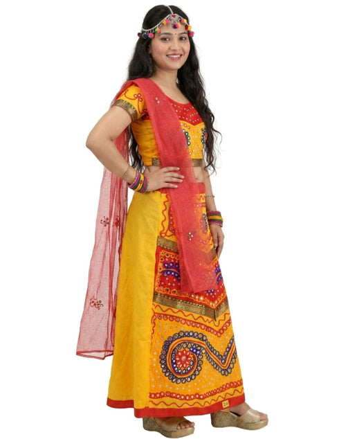 Radha Gujarat Garba Navratri Indian State Fancy Dress Costume for Girls and Women