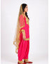 Punjabi Folk Dance Costume Giddha for Girls and Females | Pink & Golden | With Jewellery