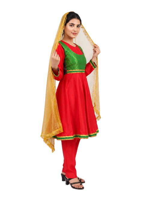 Kathak Indian Classical Dance Costume for Girls | Kids & Adults | Without Jewellery Fancy Dress Costume