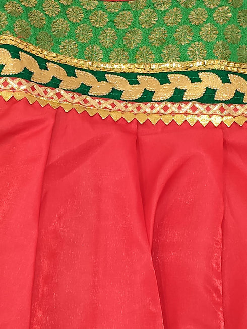 BookMyCostume Kathak Indian Classical Dance Costume for Girls | Kids & Adults | Without Jewellery Fancy Dress Costume