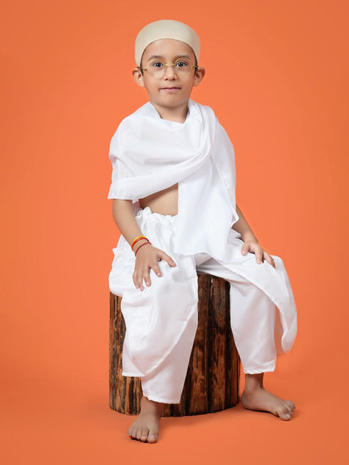 BookMyCostume Mahatma Gandhi Father of the Nation Freedom Fighter Kids Fancy Dress | Mahatma Gandhi Costume for Kids