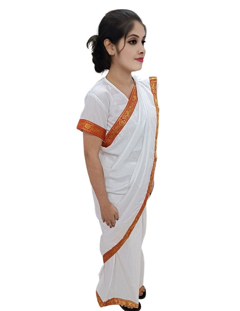 BookMyCostume Sarojini Naidu Leader Saree GIrls & Women Fancy Dress Costume