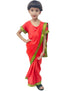 Book My Costume Teacher Red Saree Professio For Girls & Women Fancy Dress Costume