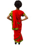 Book My Costume Teacher Red Saree Professio For Girls & Women Fancy Dress Costume