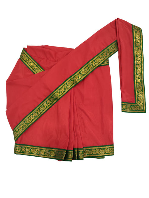 Book My Costume Teacher Red Saree Professio For Girls & Women Fancy Dress Costume