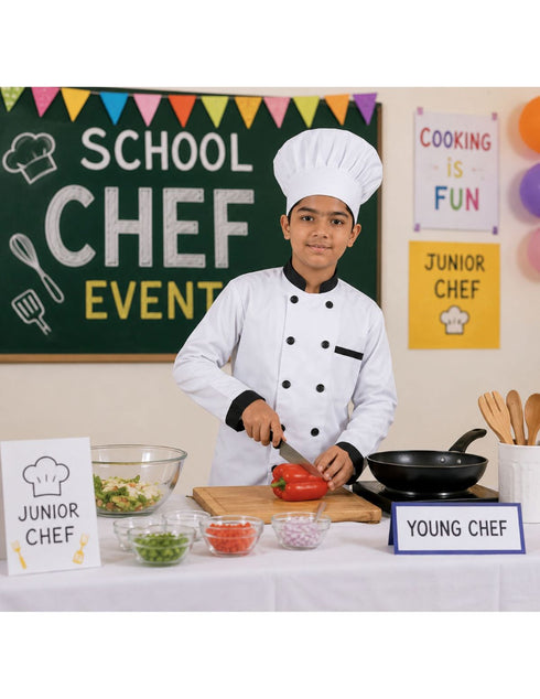 Chef Baker Professional Cook Kids Fancy Dress Costume