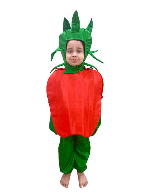 BookMyCostume Red Apple Healthy Fruit Kids Fancy Dress Costume