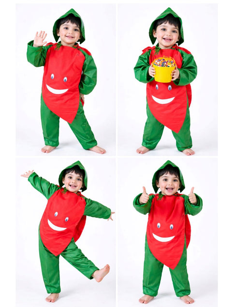 Carrot Gajar Vegetable Kids Fancy Dress Costume