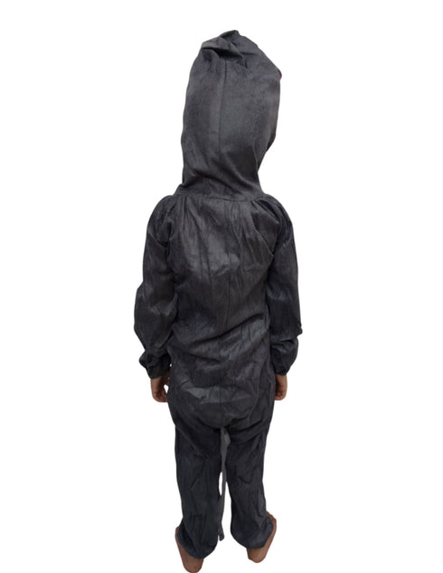 BookMyCostume Grey Mischievous Cat Cartoon Animal Jumpsuit Fancy Dress Costume for Kids