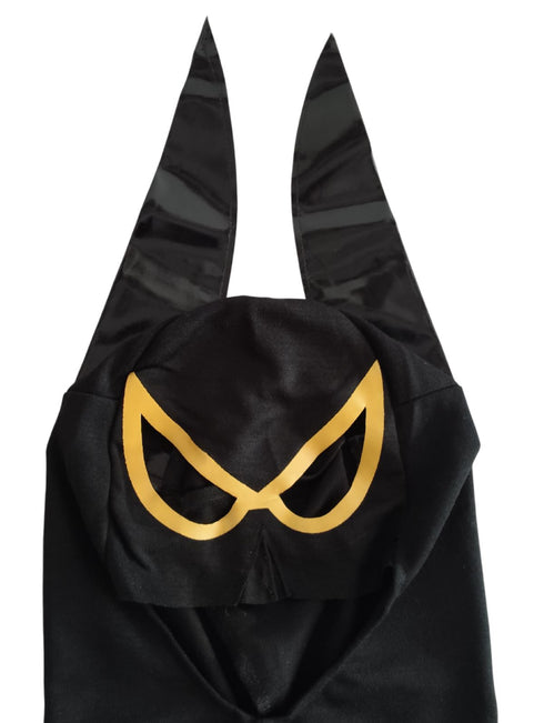 Black Bat Comic Movie Superhero Kids Fancy Dress Costume - Premium