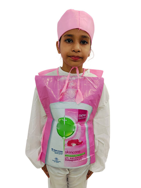 BookMyCostume Pink Handwash Hygeine Kids Fancy Dress Costume