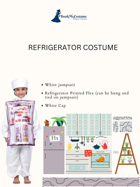 Refrigerator Fridge Kids Fancy Dress Costume