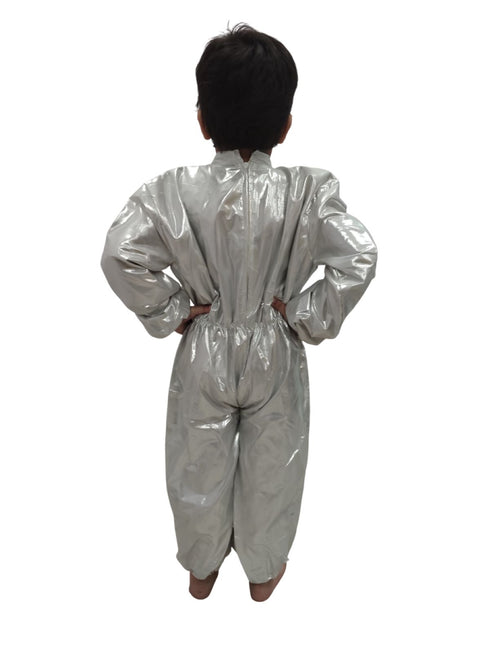 BookMyCostume Silver Jumpsuit Fancy Dress Costume