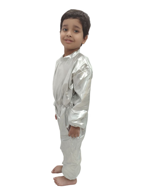 BookMyCostume Silver Jumpsuit Fancy Dress Costume