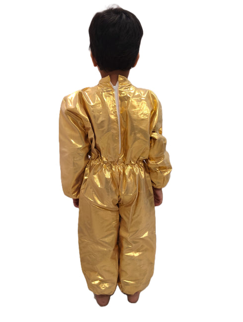 BookMyCostume Golden Jumpsuit Fancy Dress Costume