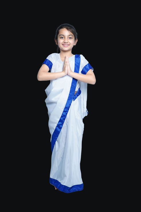BookMyCostume Indira Gandhi Politician Leader Ex-Prime Minister Saree Kids Fancy Dress Costume