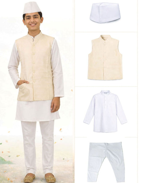 Pandit Ji Jawahar Lal Nehru First Indian Prime Minister National Leader for Boys Kids Adult Fancy Dress Costume