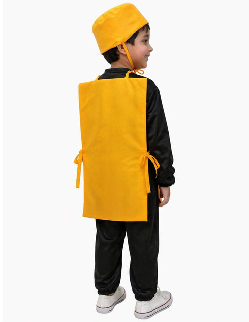 Yellow Chips Fast Food Kids Fancy Dress Costume