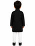 Black Achkan with White Churidar Pyjama Fancy Dress Costume
