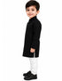 Black Achkan with White Churidar Pyjama Fancy Dress Costume