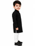 Black Achkan with White Churidar Pyjama Fancy Dress Costume