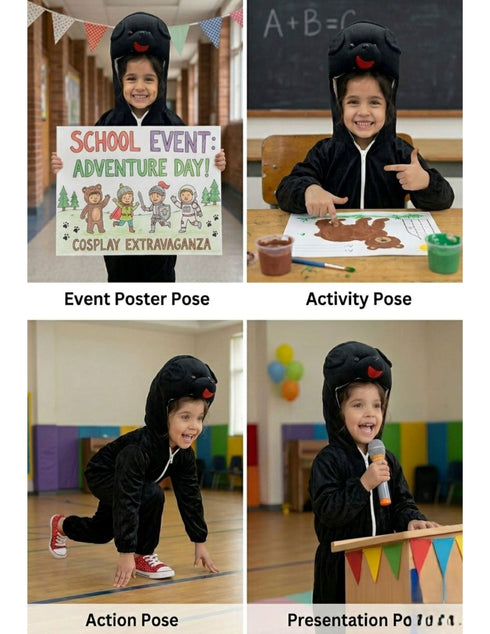 Black Bear Animal Kids Fancy Dress Costume
