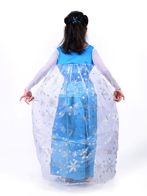 BookMyCostume Snow Queen Disney Frozen Fairy tale Kids Fancy Dress Costume | Imported