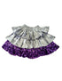 BookMyCostume Western Dance Costume for Girls Kids - Purple & Silver - Top with Frock - Premium