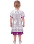 Western Dance Costume for Girls Kids - Purple & Silver - Top with Frock - Premium