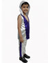 BookMyCostume Western Dance Costume for Boys - Purple & Silver - Tshirt with Trousers - Premium