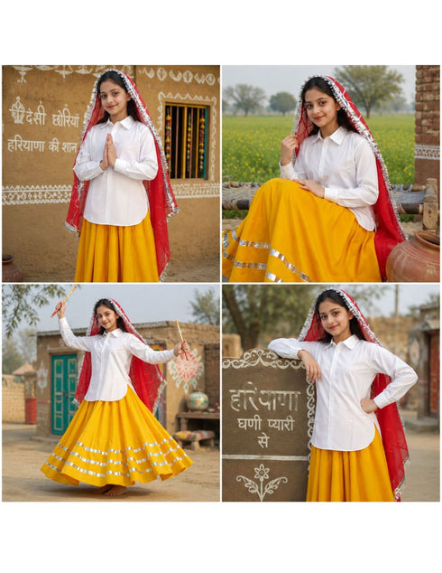 Haryana State Traditional Thel Costume for Girls and Women