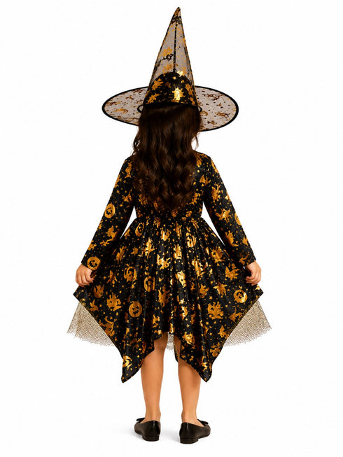Starry Witch Kids Fancy Dress Costume | Halloween Theme | Imported